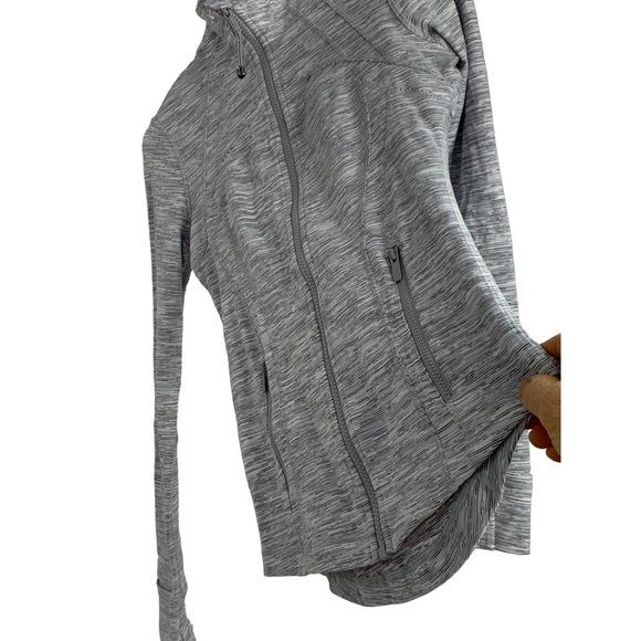Lululemon Define Jacket Size 4 S EUC 6493 Full Zip Athletic Space Grey White - Picture 4 of 12
